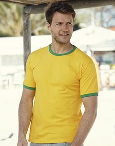 Fruit of the Loom 61-168-0 - Classic Cotton Contrast Ringer Tee