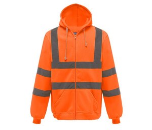 Yoko YKK07 - High visibility zip-up hoodie