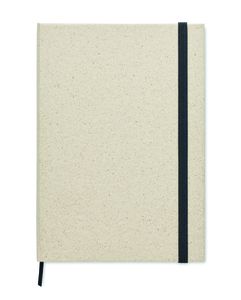GRASS NOTES Eco-Friendly A5 Grass Paper Notebook with Elastic Strap - GiftRetail MO6542