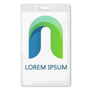 BADGO Clear Plastic ID Badge Holder 7.5cm x 12.5cm - GiftRetail MO8600