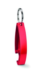 COLOUR TWICES Shiny Aluminium Key Ring Bottle Opener - GiftRetail MO8664