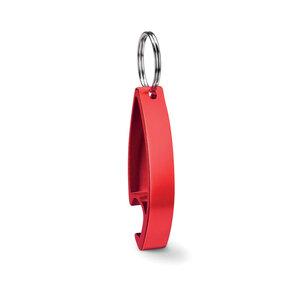 COLOUR TWICES Shiny Aluminium Key Ring Bottle Opener - GiftRetail MO8664