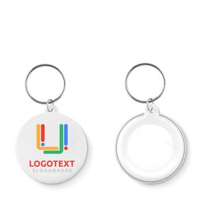 PIN KEY Customizable Pin Button Key Ring with Paper Inlay - GiftRetail MO9332