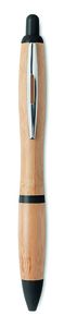 RIO BAMBOO Eco-Friendly Bamboo and ABS Push Button Ball Pen - GiftRetail MO9485