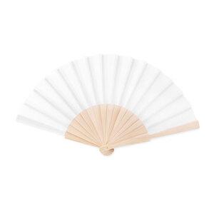 FANNY WOOD Elegant Wooden Hand Fan with Polyester Fabric - GiftRetail MO9532