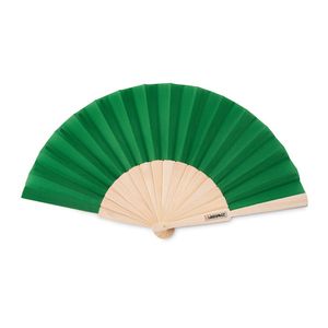 FANNY WOOD Elegant Wooden Hand Fan with Polyester Fabric - GiftRetail MO9532