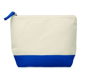 KLEUREN Stylish Two-Tone Cotton Cosmetic Bag with Zipper - GiftRetail MO9815