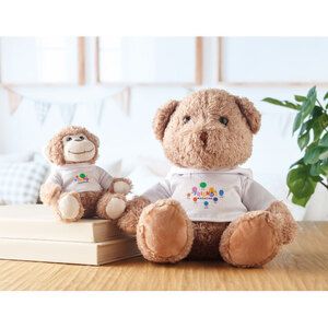 JOHN Large Hooded Sweater Teddy Bear for Sublimation - GiftRetail MO6738