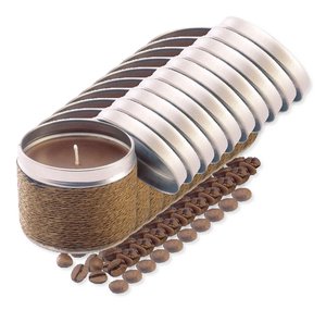 Pack of 10 GiftRetail IT2873 - DELICIOUS Aromatic Tin Candle in Decorative Box