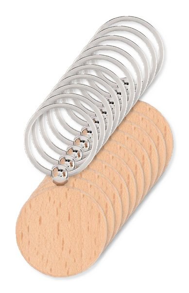 TOTY WOOD Round wooden key ring