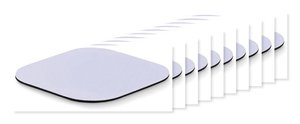 Pack of 10 GiftRetail MO6474 - LIENZO Durable Polyester Sublimation Coaster with Rubber Base