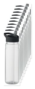 Συσκευασία 10 GiftRetail MO6467 - ALABAMA RPET Eco-Friendly 650ml RPET Bottle with Flip Lid and Straw