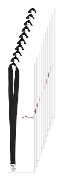 Pack of 10 GiftRetail MO9058 - SIMPLE LANY - Premium 20mm Lanyard with Metal Hook - Sublimation Print